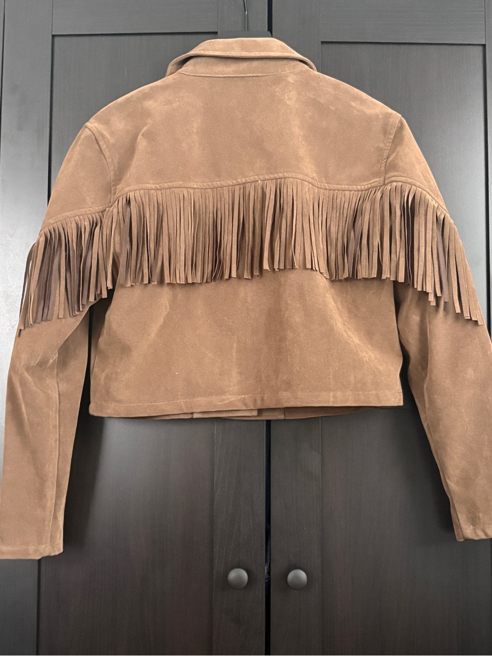 12th TRIBE Faux Suede Cropped Jacket - Picture 2 of 2